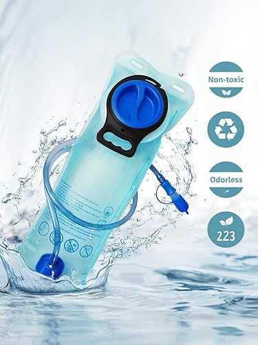 Miniatura 2 de SMONT Mochila táctica Molle de hidratación de agua para correr, ligera con vejiga de agua de 2.5 L para hombres que caminan