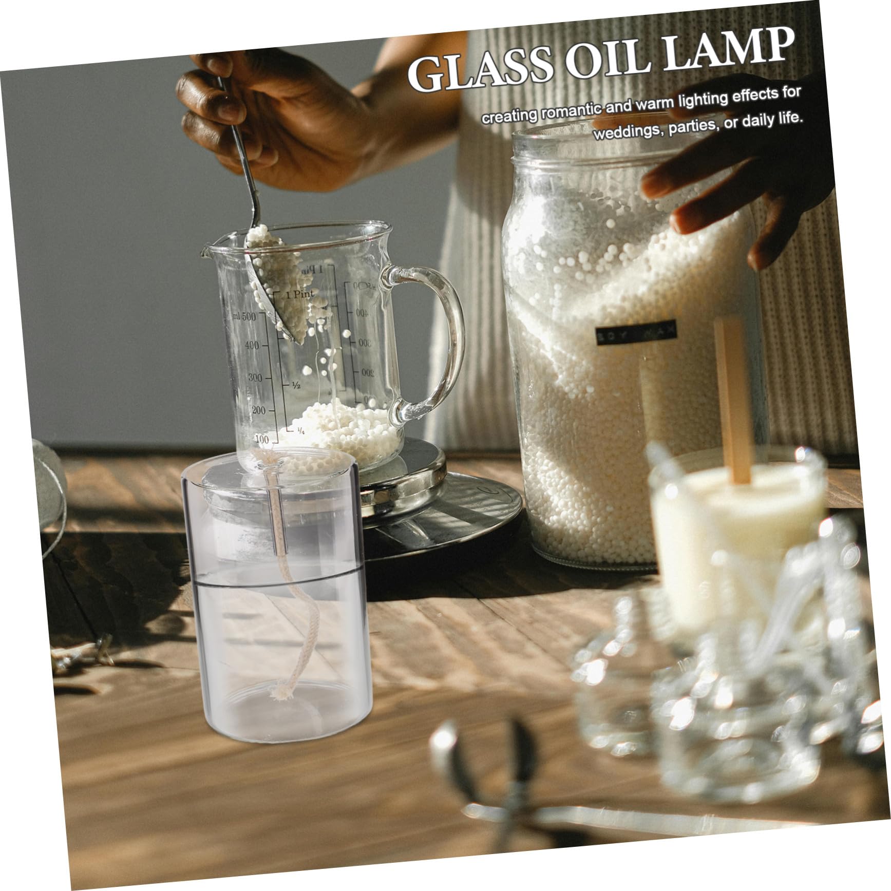 3 Sztuki Lampa gospodarstwa domowego naftowe do wnętrz mała lampka oliwna lampa naftowa Uchwyt na tealighty Transparent
