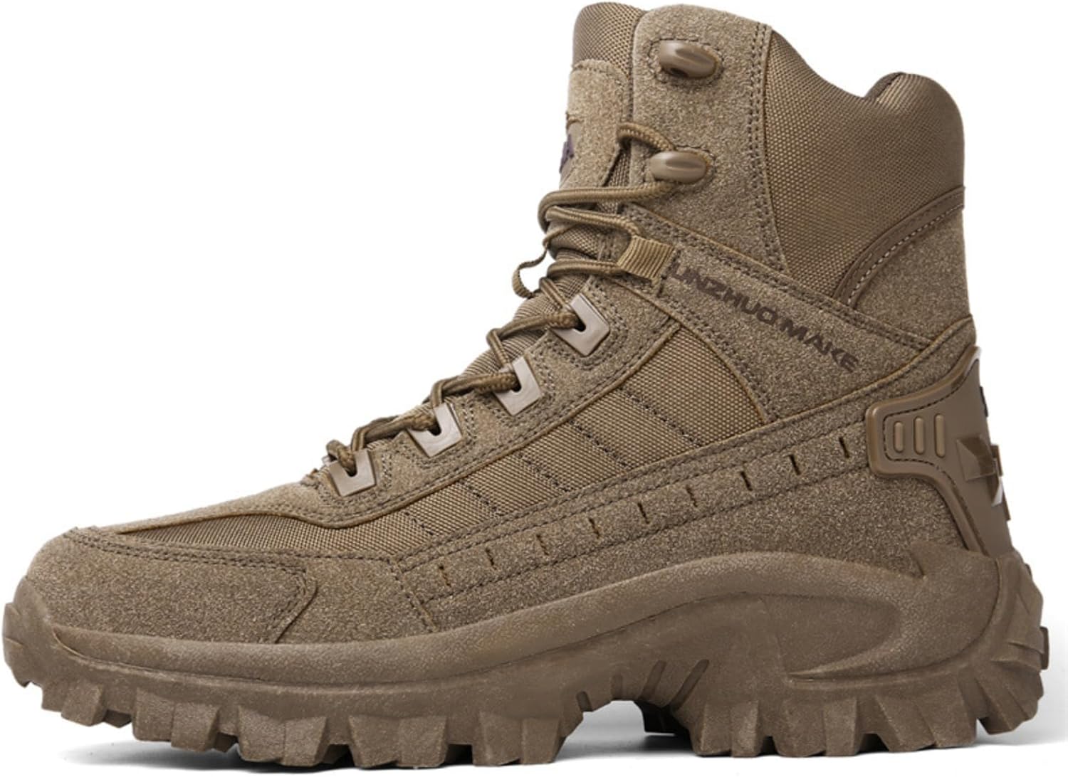 Mens Orthopedic Support Anti-Puncture Work Boots, Anti-Slip Zipper Slip On Wear-Resistant Hiking Boots For Outdoor