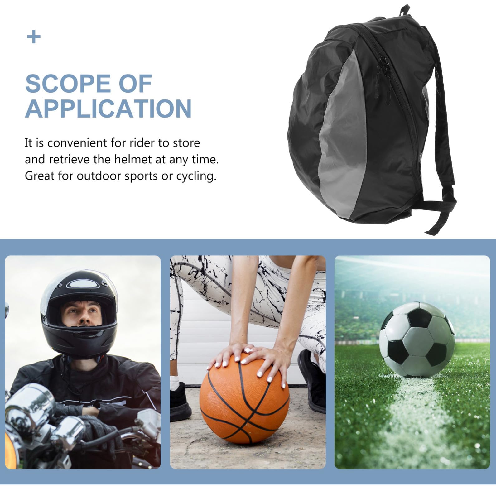 Bolsa Casco Mochila Deportiva Resistente para Balones y Cascos Portátil y Práctica para Fútbol Baloncesto y Voleibol Almacenamiento Seguro para Uso Diario