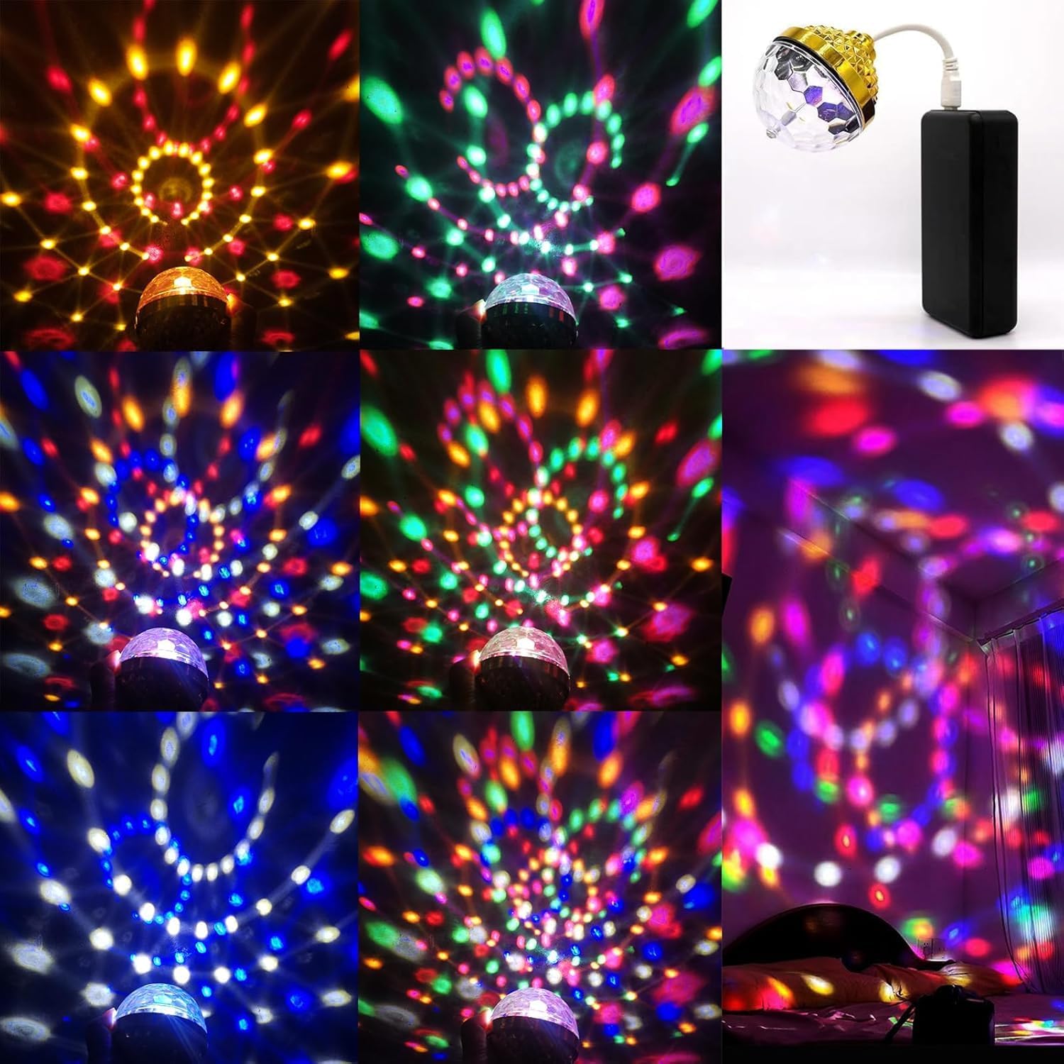 Rotating Disco Light - 360 LED Crystal Ball -3
