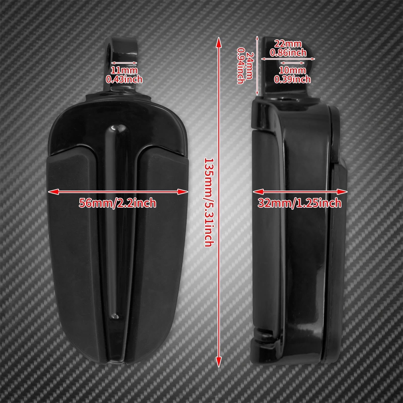 Estriberas Traseras Motocicleta Para HAR&LEY Touring Road Electra Glide Limited Dyna Fat Boy Softail Motocicleta Slipstream Estriberas Traseras Para Pasajero Pedal Reposapiés Estriberas Motocicleta