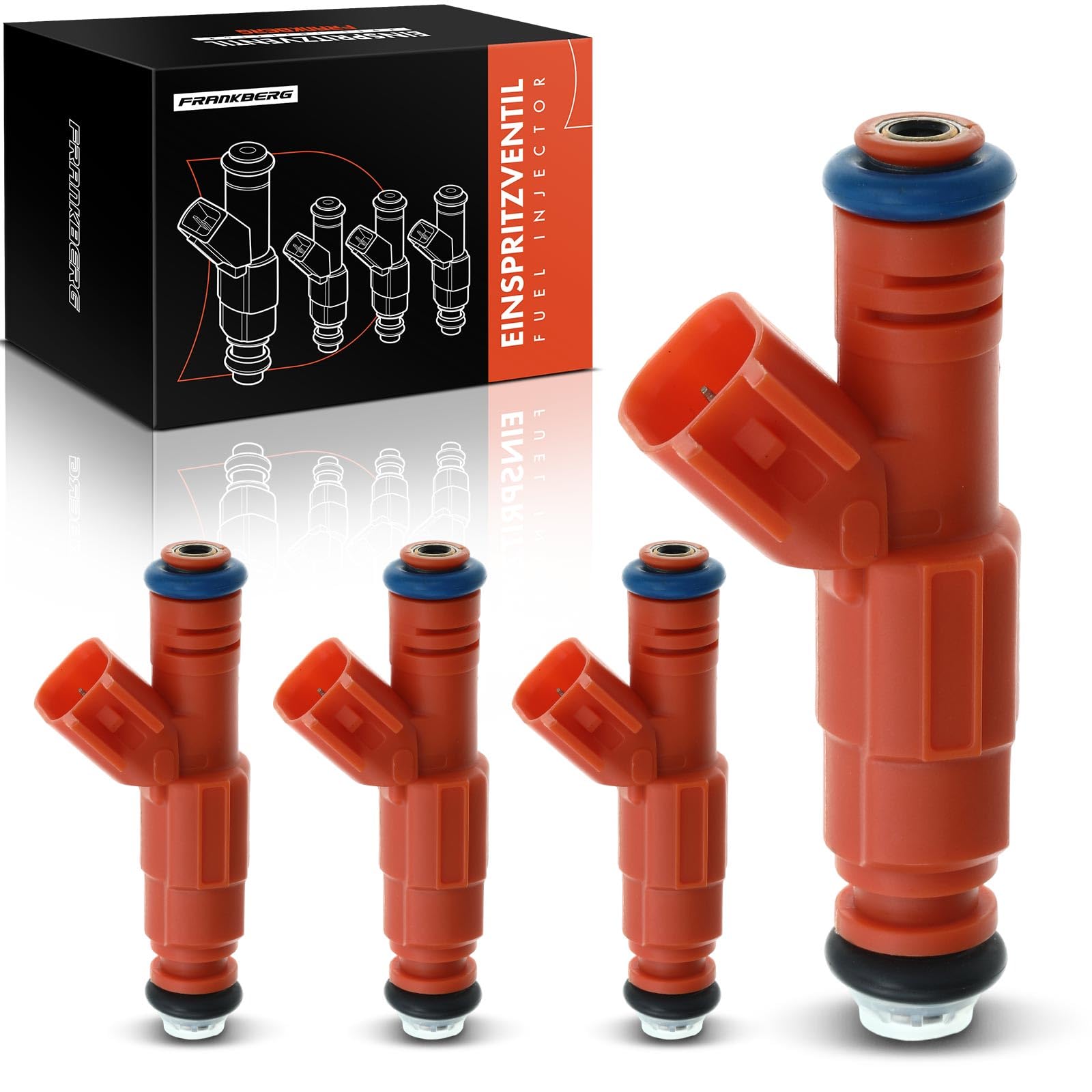 Frankberg 4x Buse d'injecteur de carburant Compatible avec C-Max 2007-2010 Exeo 2008-2010 Focus 2006-2012 S40 II 2006-2010 Remplacer# 0280156156
