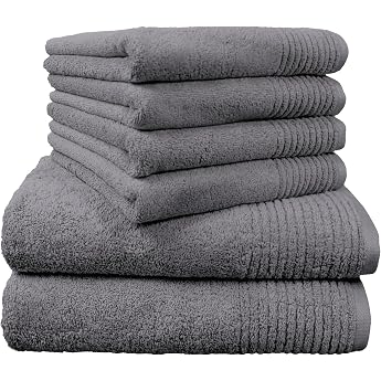 Dyckhoff Towel Set Brilliant 6-Piece 100% Cotton Grey
