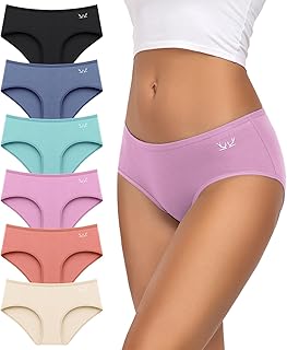 Sponsored You’re seeing this ad based on the product’s relevance to your search query.Learn more about this advertisement TANSTC Women's Cotton Briefs, Pack of 6, Hipster Briefs, Low Waist & Stretch, Breathable