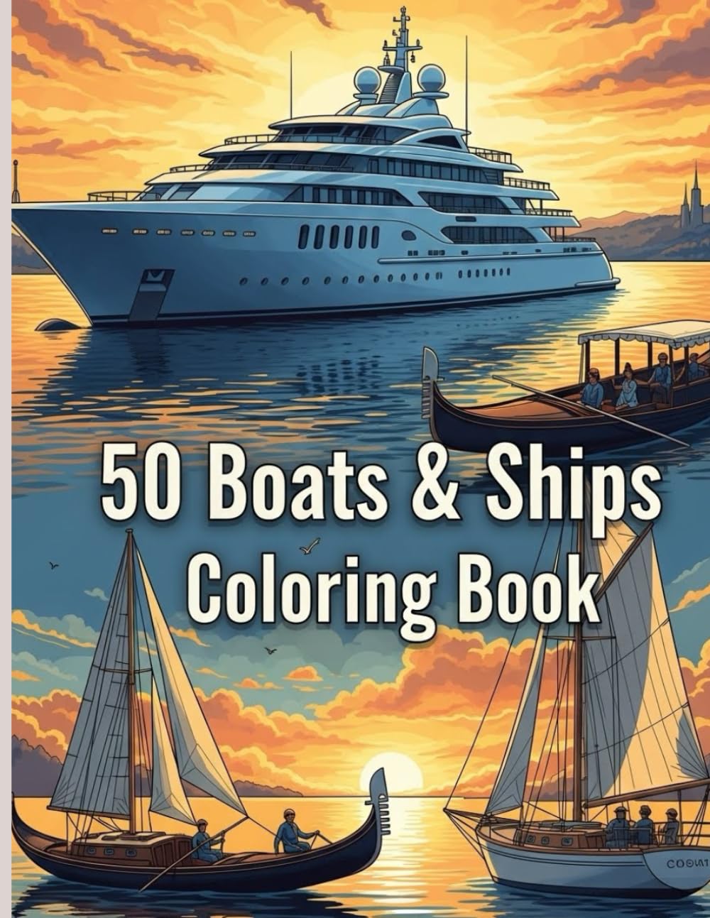50 Boats & Ships Coloring Book: “A Creative Journey Across the World’s Most Fascinating Vessels”