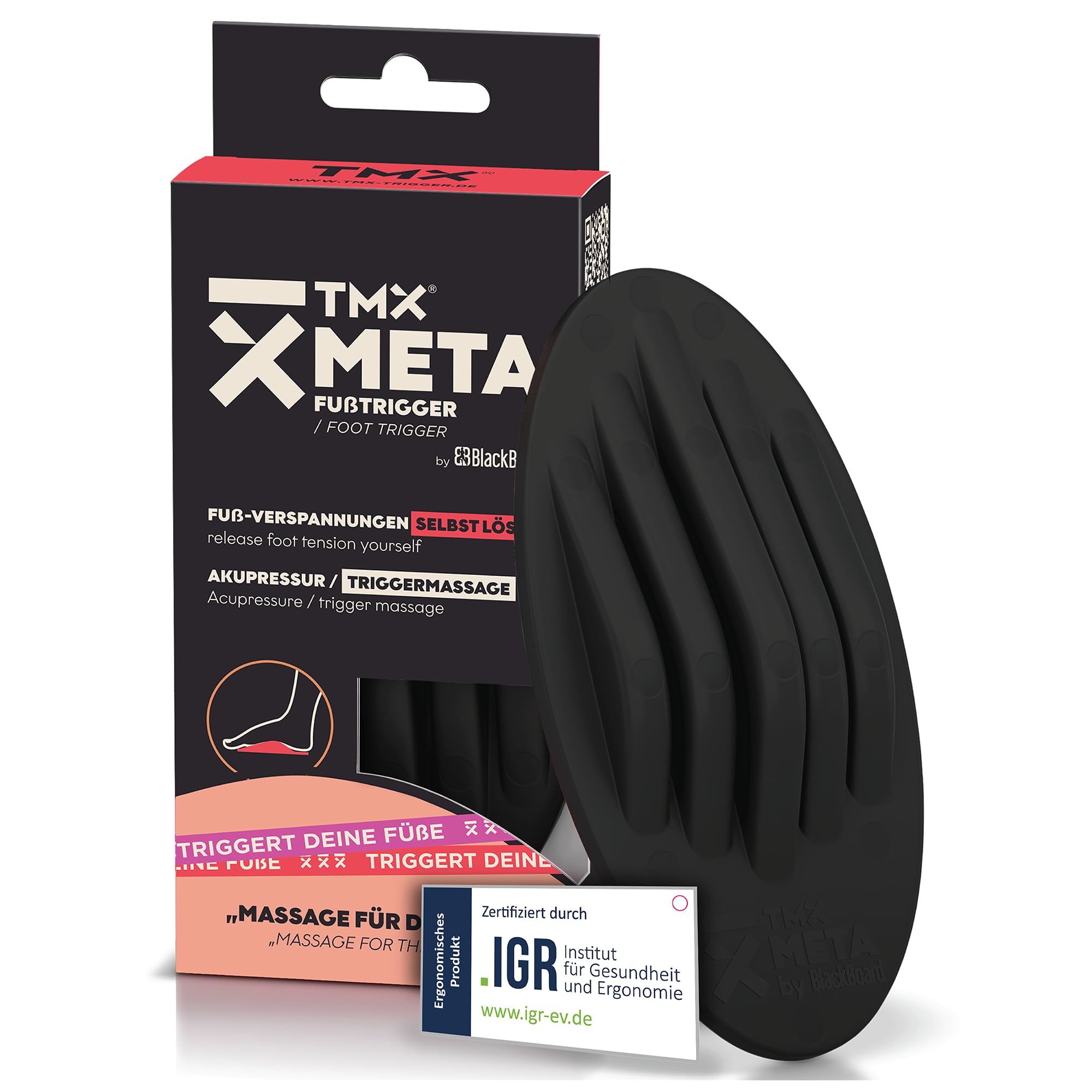 TMX® META Fußtrigger – Fußtrainer gegen Fersensporn & Plantarfasziitis | Linderung von Fußschmerzen, mehr Mobilität & besserem Gangbild | Fußmobilisator & Fußmassage Tool