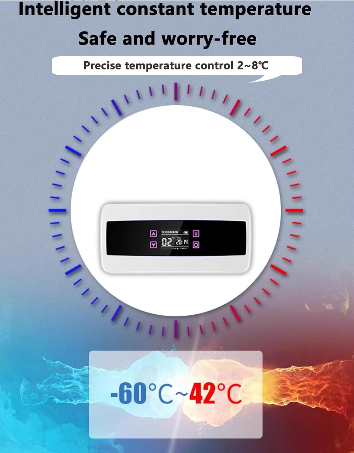 Portable Insulin Refrigerator LED Display Insulin Refrigerator Refrigerated Car Small Refrigerator Mini Medicine Constant Temperature Refrigerator