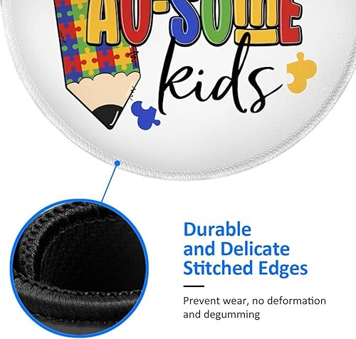 Miniatura 4 de Woyaba Alfombrilla de mouse para concientización sobre el autismo, divertida, alfombrilla de mouse para juegos, alfombrilla de mouse redonda