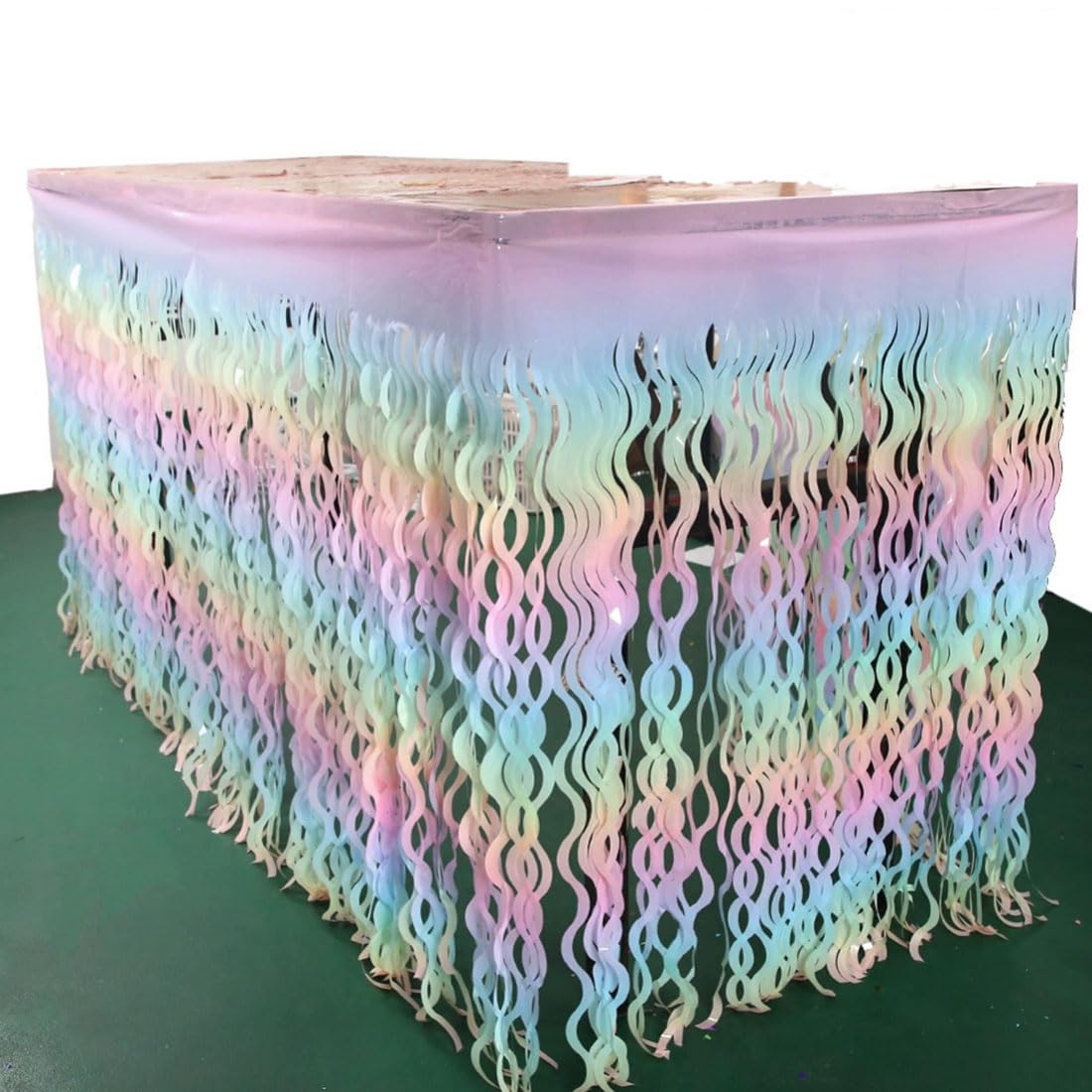 2 PCS Rainbow Party Decorations Multicolor Party Supplies Rainbow Themed Decor for Girls Boys Parties (macaron colors)