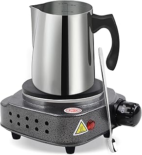 Candle Making Pouring Pot with Electric Hot Plate for Melting Wax, Candle Wax Melting Pot with Heat-Resistant Handle and Long Stain Spoon, Candle Making Kit for Adults Beginners