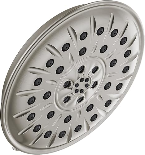 DELTA FAUCET 52487-SS-PR - Cabezal de ducha universal con componentes de ducha, Lumicoat Inoxidable