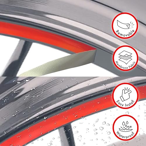 Miniatura 4 de Pegatinas para llantas exteriores de 17 pulgadas S06B compatibles con YZF R125 MT125 MT07 MT10 MT25 FZ25 MT03 (azul)