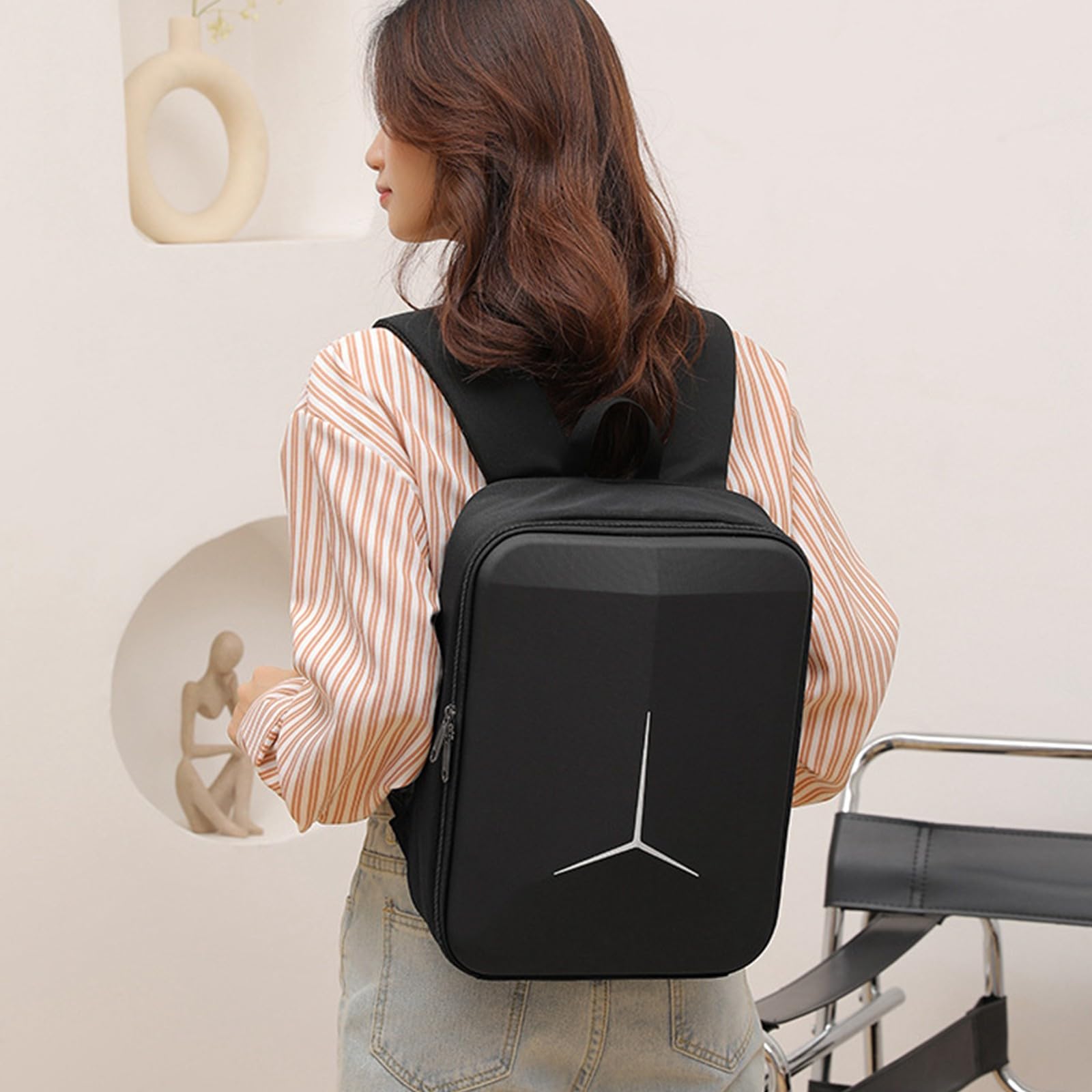 Caja protectora para mochila, parte trasera transpirable y bolsa de almacenamiento resistente a la intemperie, múltiples compartimentos, bolsa impermeable