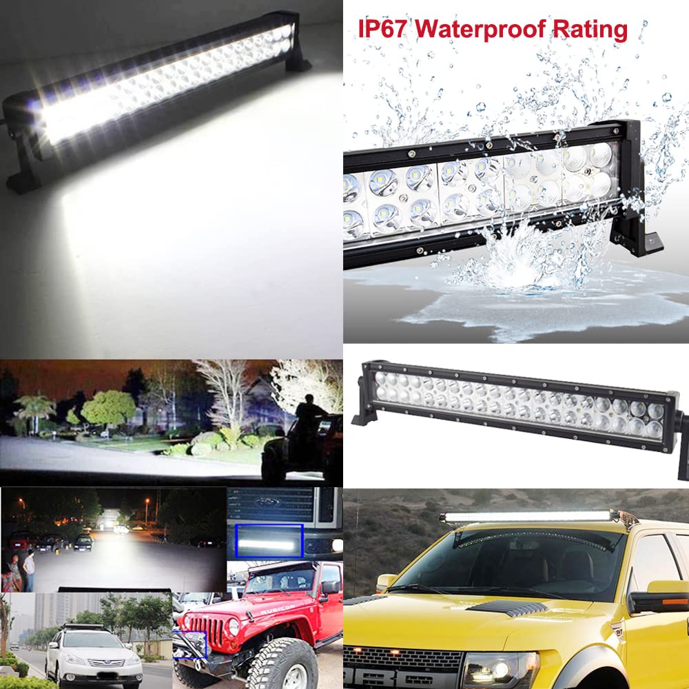 2X 120W LED Arbeitsscheinwerfer weiß 12V 24V Flutlicht Reflektor Work Light Bar Scheinwerfer Arbeitslicht Offroad Arbeitslampe für Traktor