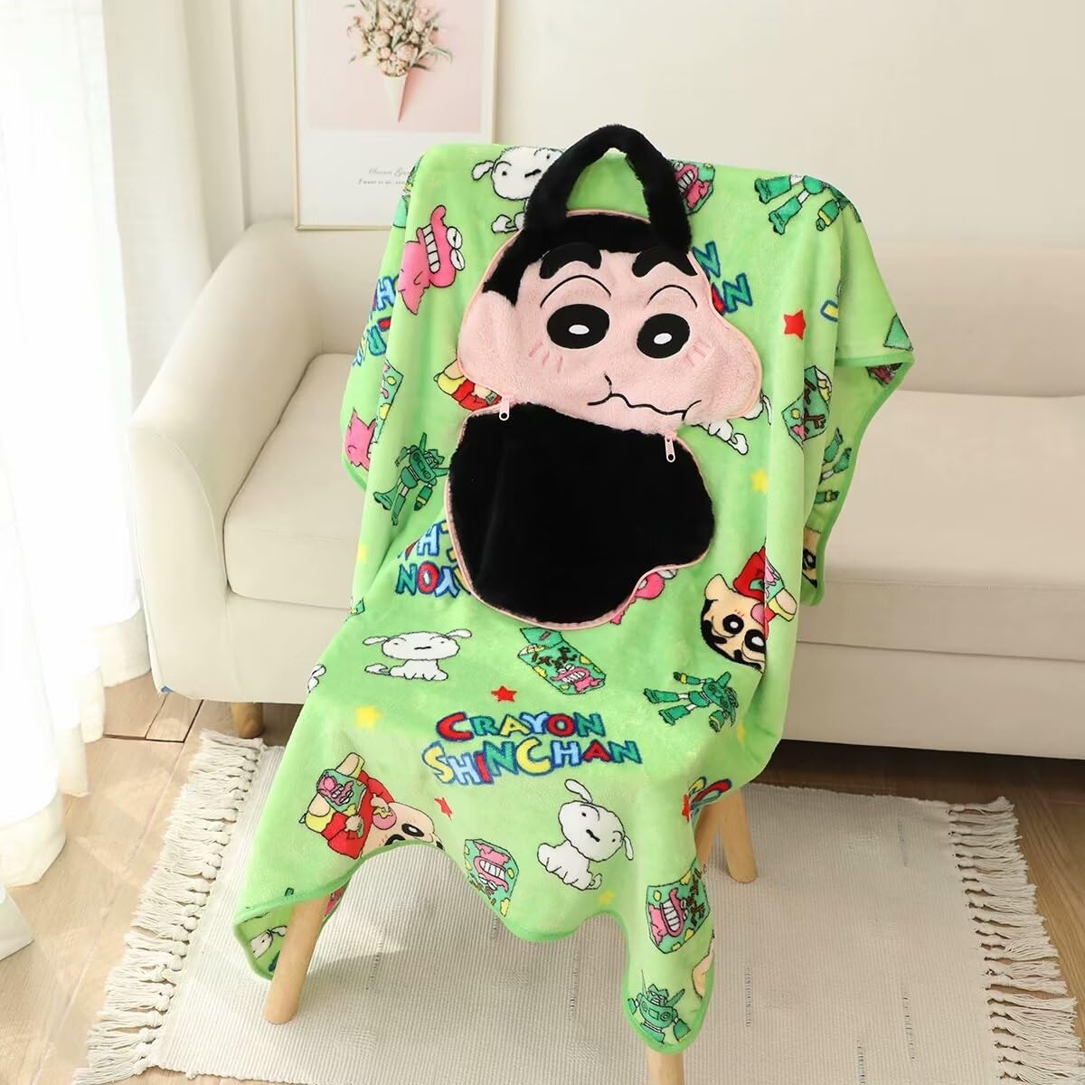 専用　マイメロ　クレヨンしんちゃん　ワニやまさん　寝具セット　ブランケット　布団 ひざ掛け毛布 クレヨンしんちゃん ブランケットinクッション ワニ山