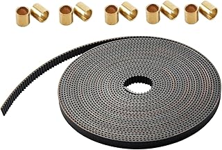 Cinto de impressora 3D GT2 6 mm de largura 2 mm Pitch para Creality Ender 3 3 Pro Ender 3 V2 Ender3 K1 CR-10 Anycubic Kobra 2 Kobra Max CNC e outras impressoras 3D (5M 10 fivelas de cobre)