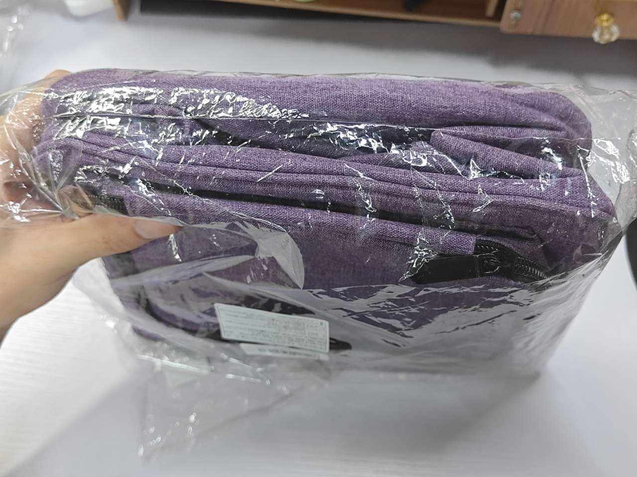 Bolsa de Crochet para Labores de Tejer, una Bolsa para el Kit de Ganchillo y Pelotas de Lana, Bolsa Individual sin Accesorios (Morado)