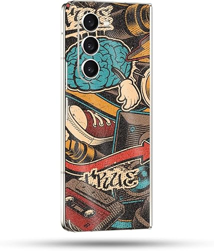 Vista 67 de MightySkins Skin compatible con Samsung Galaxy Z Fold 5 - Retro Gamer 3 Funda protectora de vinilo duradera y única Fácil de aplicar, quitar