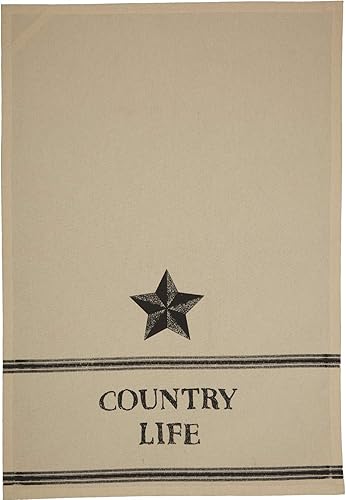 VHC Brands Farmhouse Star Country Life Blessings - Juego de 2 toallas de cocina con patrón de muselina de algodón primitivo para Acción de Gracias,