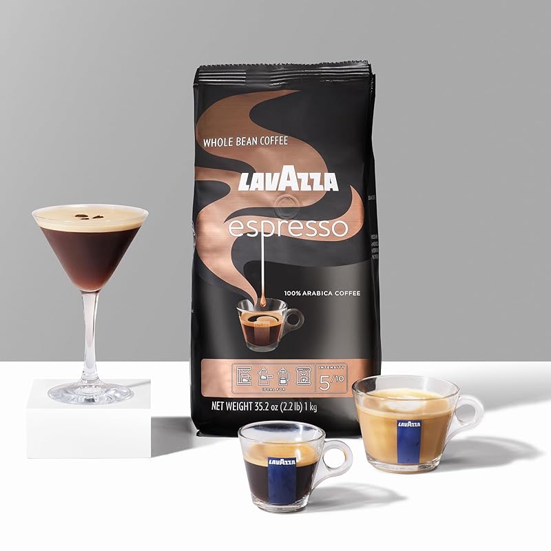Lavazza Espresso Whole Bean Coffee, Medium Roast, 100% Arabica, 2.2 lb Bag (Pack of 1) Espresso 35.27 Ounce (Pack of 1)