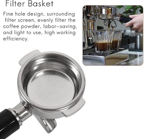 Miniatura 5 de Portafiltro sin fondo de 2.283 in - Portafiltro desnudo – Se adapta a máquinas Expobar, cohete, Rancilio Espresso de 2.283 in con cesta de filtro de