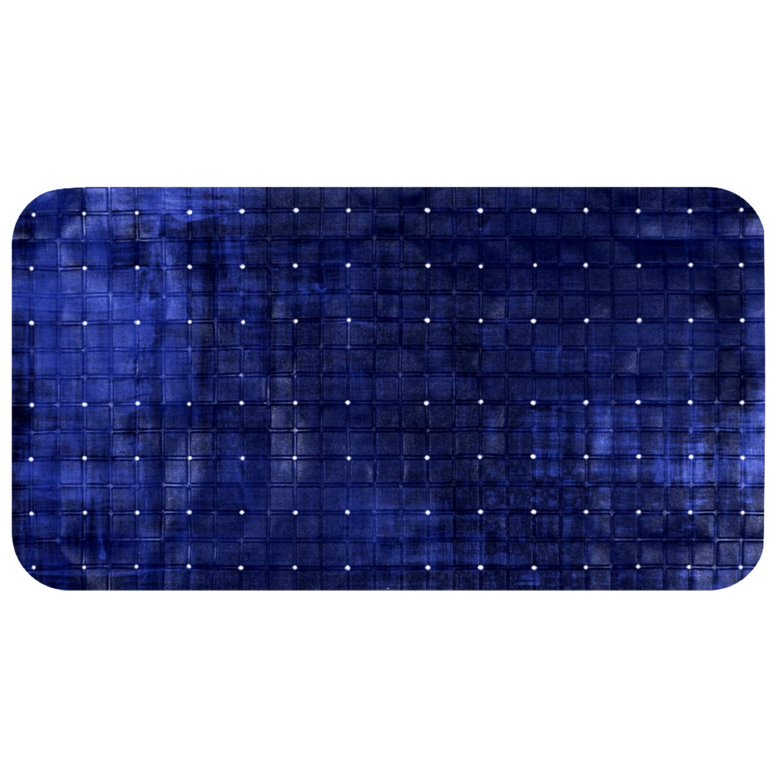 Alfombrilla de baño para ducha familiar en bañeras con suelo de mármol Bennigiry azul