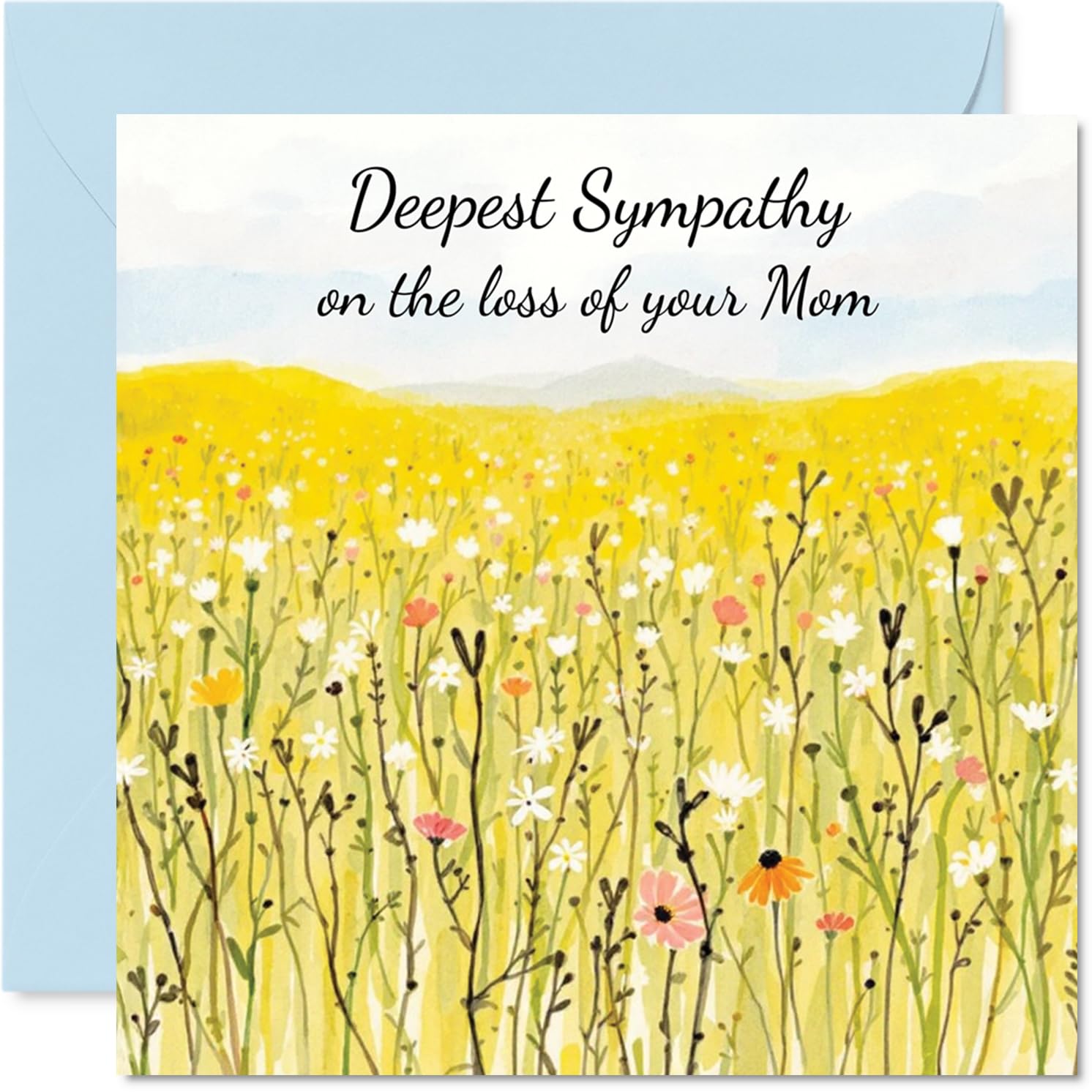 Sympathy Card Loss of Mom, Field of Memories
