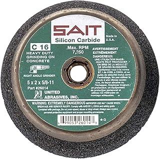 United Abrasives SAIT 26014 5x2x5/8-11 C16 Metal Backed Tough Grinding Concrete Cup Stone, 6 pack
