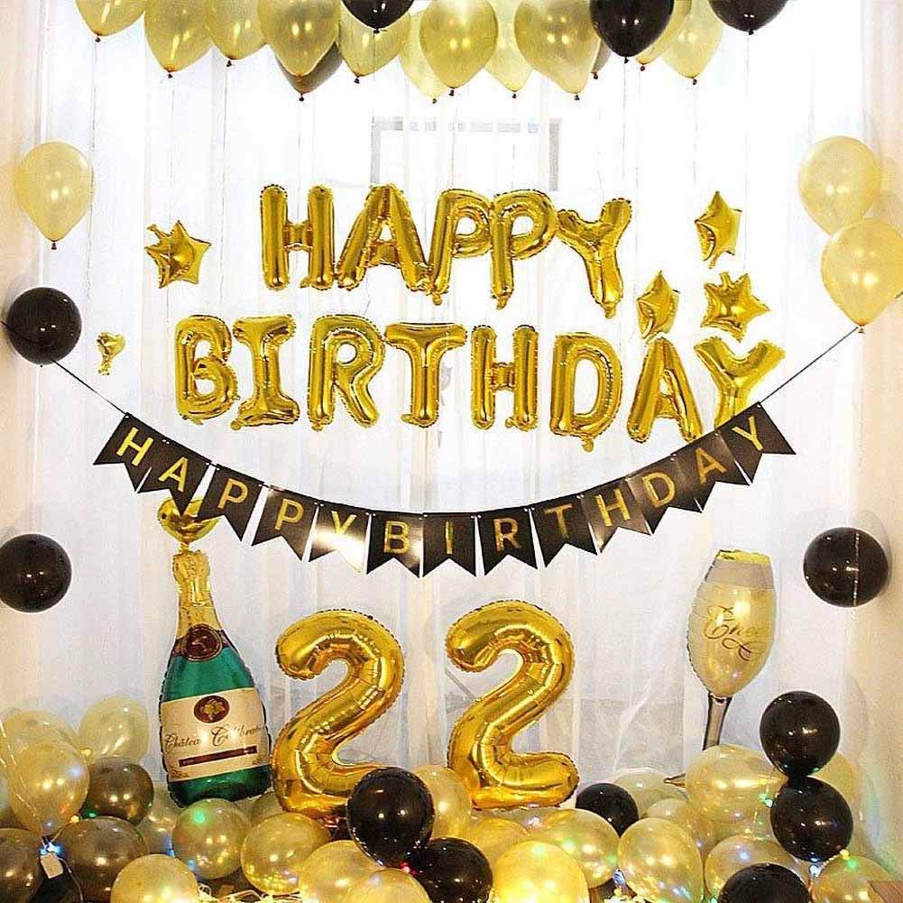 Amazon | 誕生日 バルーン HAPPY BIRTHDAY パーティー 飾り付け 風船