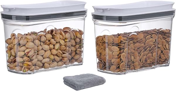 FreshKeeper Cereal Containers Storage Set, Airtight Food Storage Container with Lid 135.2oz,BPA-FREE Plastic Pantry Orga