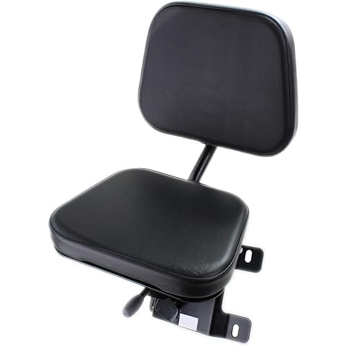 Eparts, Inc. E-KBB2 Buddy Seat, Black Vinyl Seat W/O Seatbelt for Kubota M7040, M8540, M9540 Tractors ++