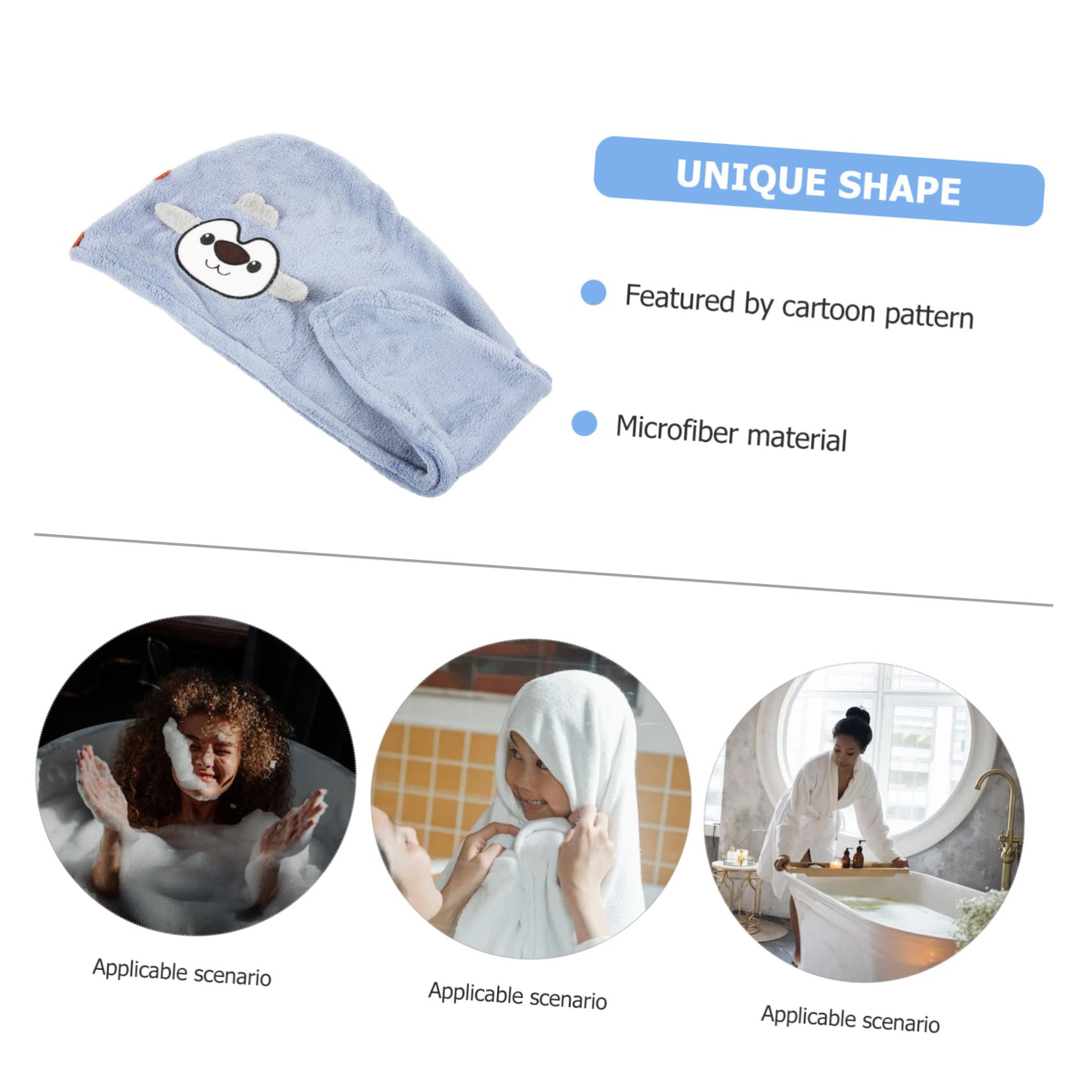 3 Piezas Toalla para secar el Cabello Toallas para el Cabello toalhas Towels de Cabeza para o Mojado Envoltura de para secar la Cabeza Fibra extrafina