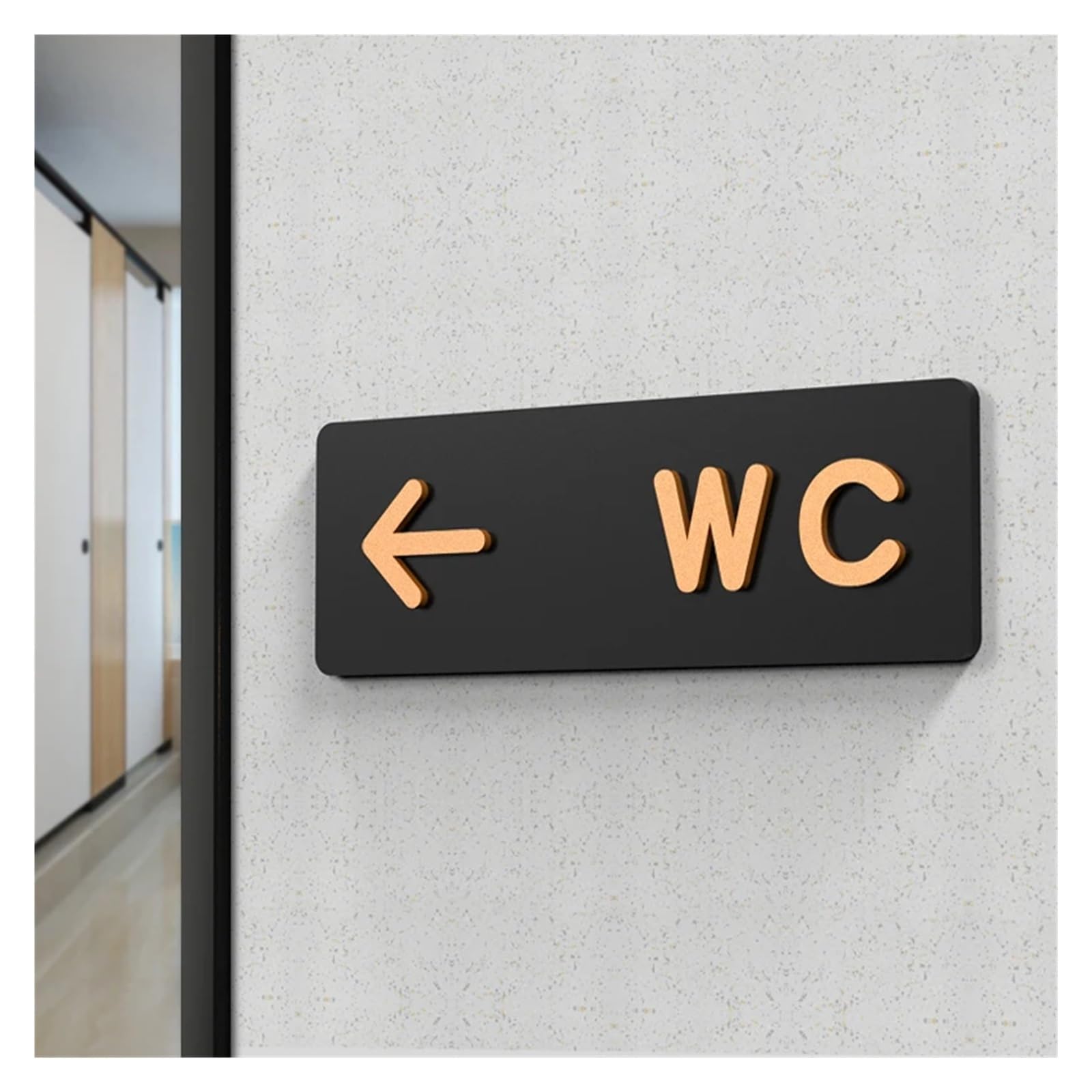 WC-bord voor mannen en vrouwen, toiletbord, toilet, toilet, bord, acryl, zelfklevend, voor hotel, winkelcentrum, restaurant, koffiehuis, 23,6 cm