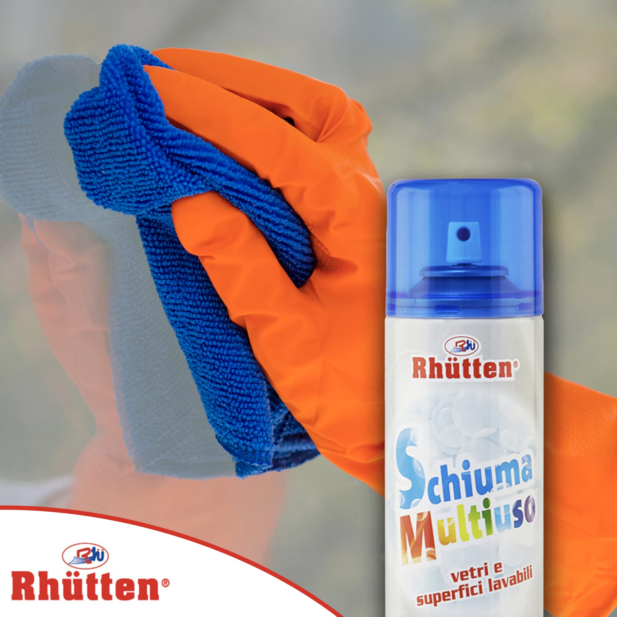 Schiuma Multiuso Igienizzante, Detergente per Tutte le Superfici Lavabili, con Ammoniaca, 400ml SPRAY
