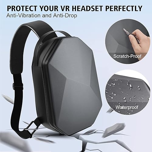 Miniatura 5 de TOENNESEN Funda de transporte rígida compatible con Meta Quest ProOculus Quest 2 accesorios VR con KiWiBOBOBOVR todas las correas para la cabeza y
