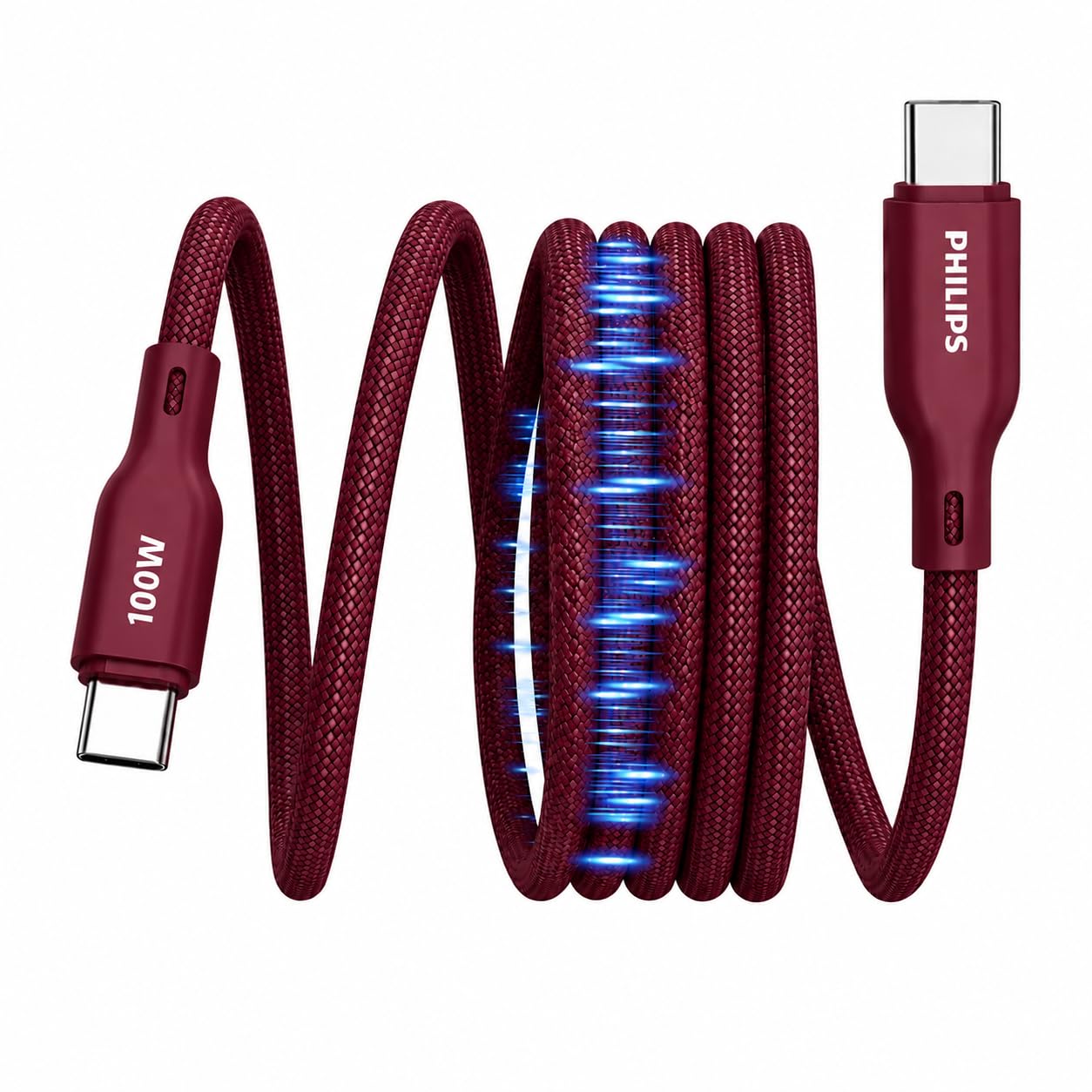 Philips 100W USB-C to USB-C Cable - Magnetic & Fast Charging -1 Philips 100W USB-C to USB-C Cable - Magnetic & Fast Charging -1