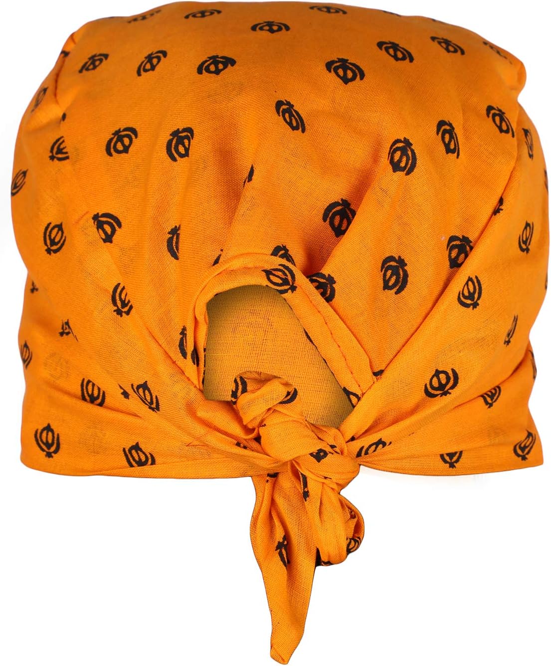 BISMAADH 100% Cotton Sikh Religious Khanda Printed Patka Durag Skull Cap