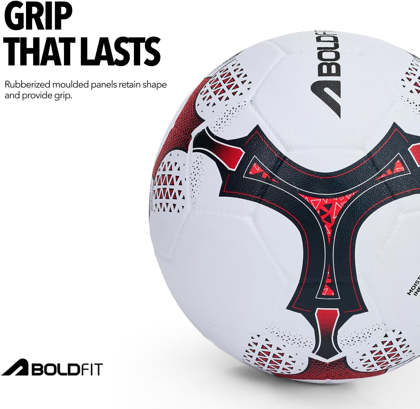Boldfit Blaze Football Practise Foot Ball Training Match Football Size 5 Original for All Ages Group Rubber Moulded Standard Sports Foot Ball for Ground, Grass, Turf