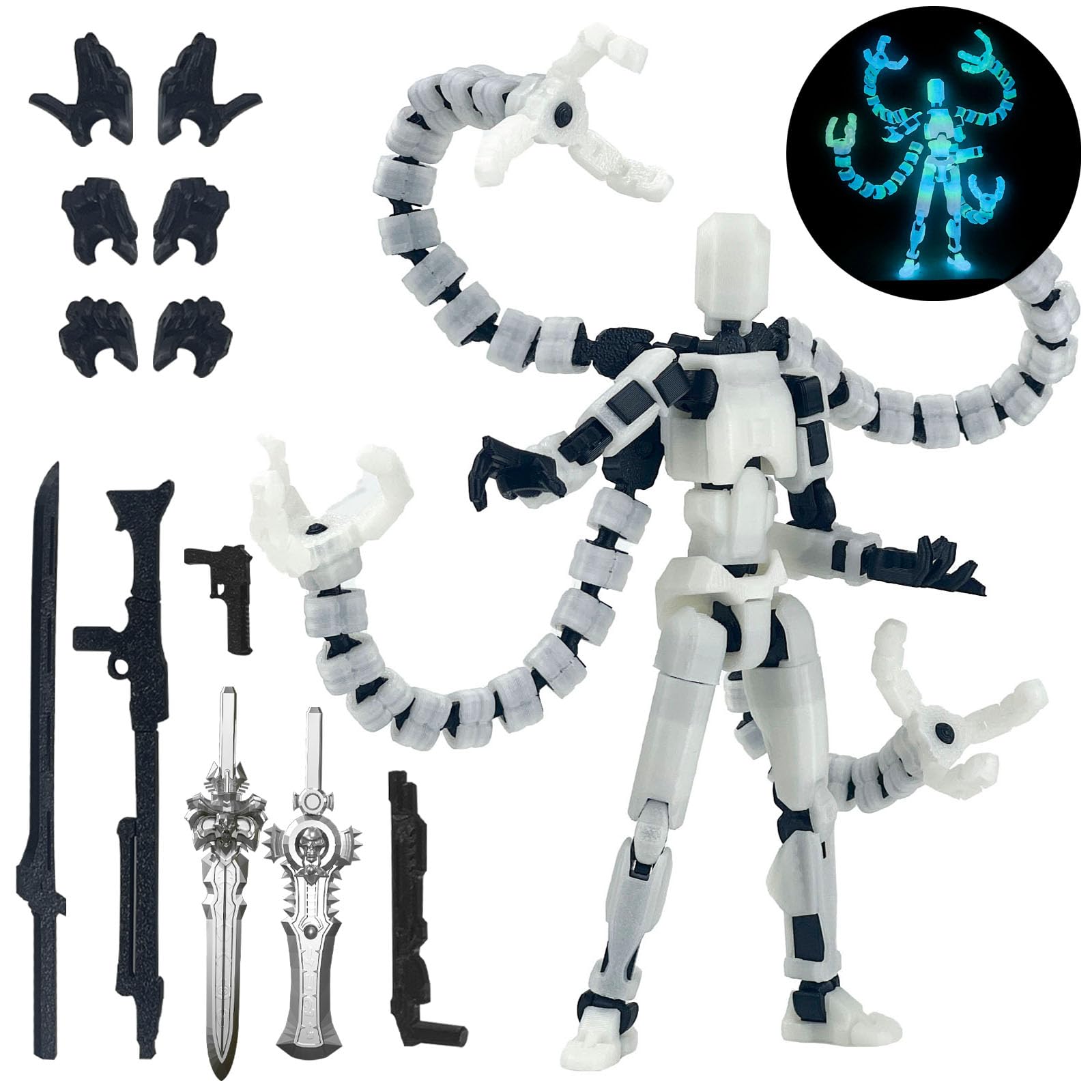 Assembly Completed T 3D Printed Dummy Robot 13 Action Figure Lucky Multi-Articular,Upgrad…