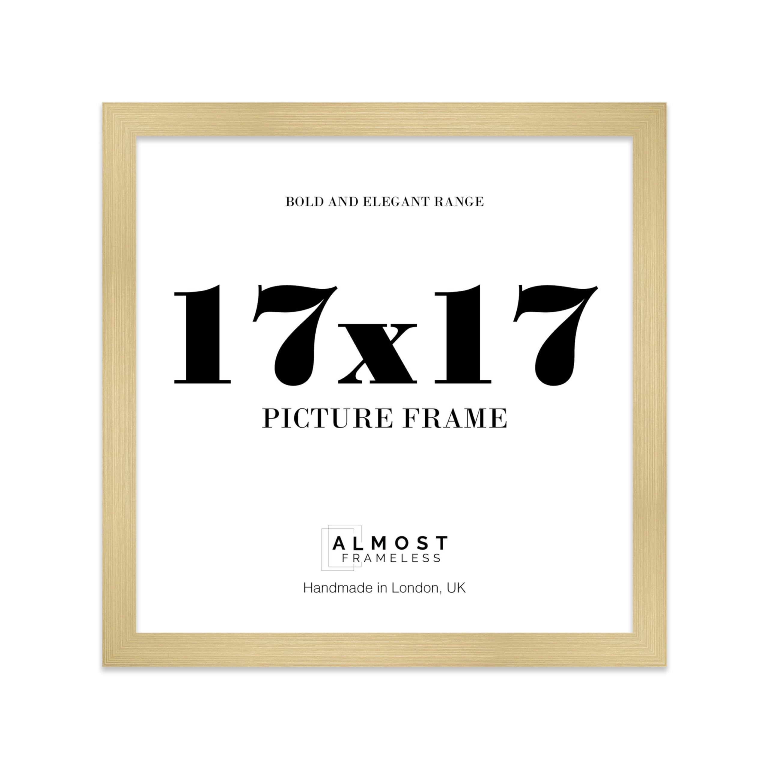 17x17 Photo Frame, Display 17x17 Pictures (27.9 x 22.9cm) Picture Frame for wall Display - Gold - 1 Pack — image 1
