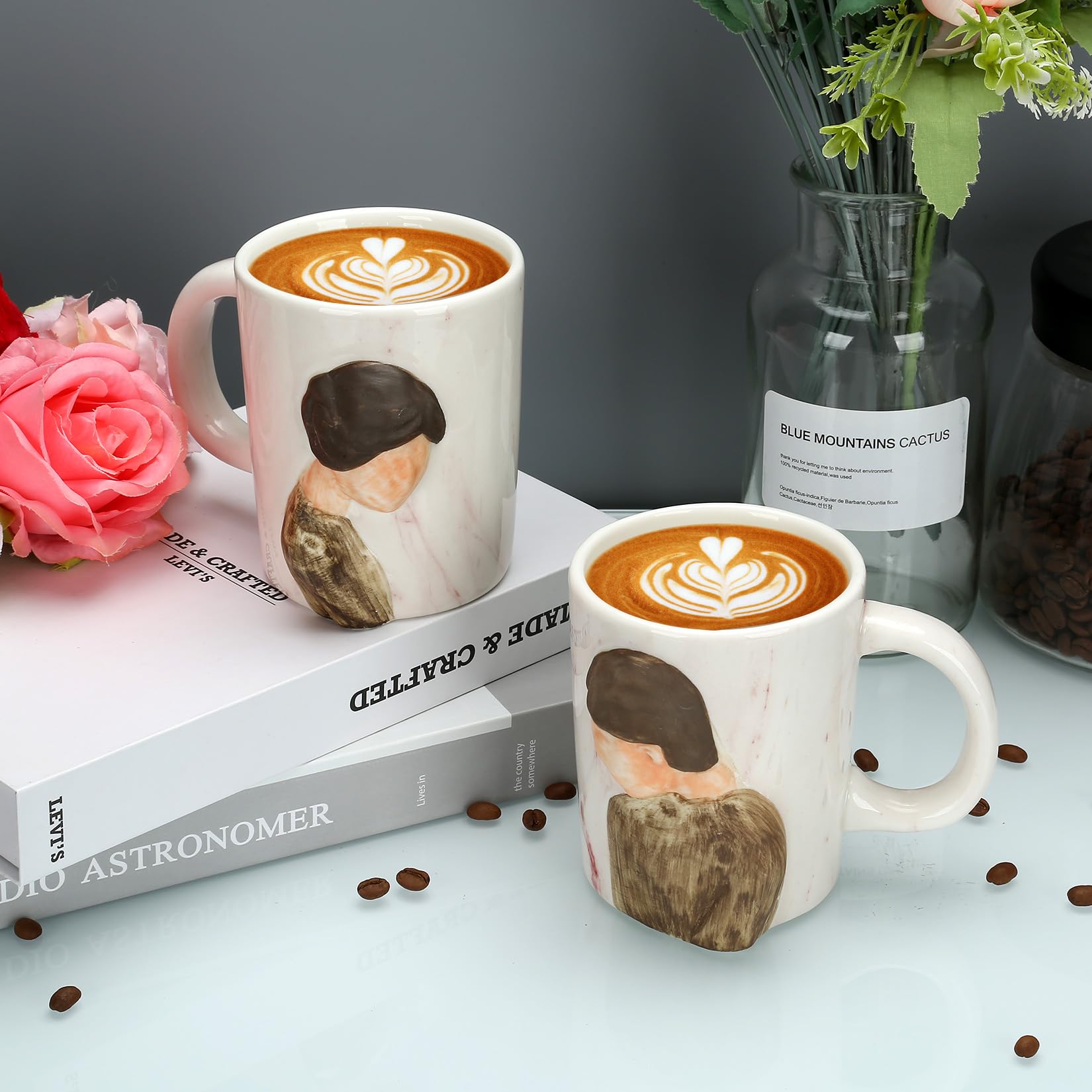 Mr Right en Mrs Always Right Paren Koffiemokken Keramische Koffiemokken Huwelijkscadeau voor Paar Jubileum, Verloving, Bruid Bruidegom, Paren Jubileumgeschenken voor paar-zwart-wit Ovaal