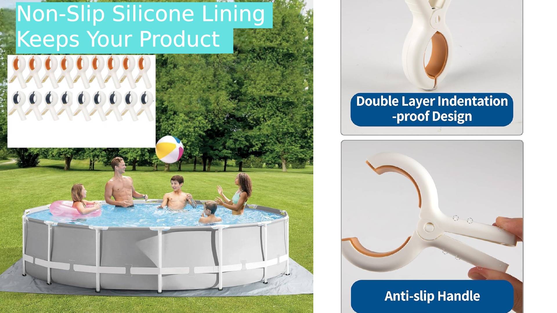 Clips para cubiertas de piscina, juego de 20 piezas miniatura 7