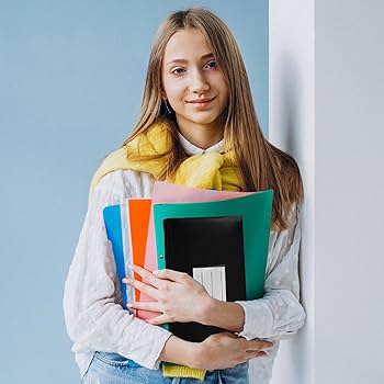 Student with materials