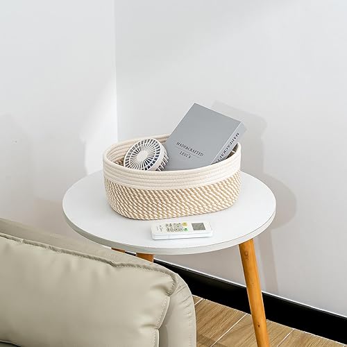 Miniatura 86 de CubesLand Cesta de almacenamiento, cuerda de algodón, azul marino, paquete de 2, organización/almacenamiento, armario, estantes, decorativa