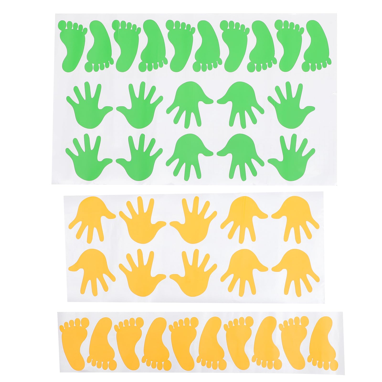 Uonlytech 20 Paires D'autocollants D' De Pieds Papier Peint Autocollants Stickers Muraux D'enfants Papier Peint De Main Autocollant De Sol Fournitures De