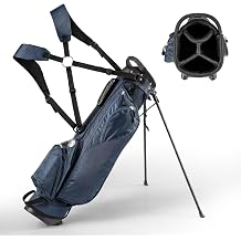 COSTWAY Golf Stand Bag, Lightweight Golf Cart Bags with 4 Way Dividers, Adjustable Dual Straps and 4 Pockets, Easy Carry