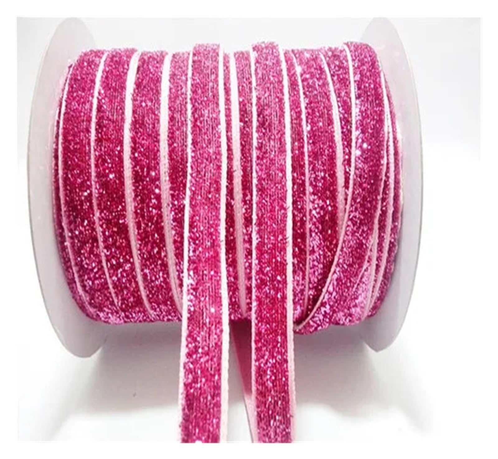 Nastri di raso, Nastro in velluto da 50 metri con glitter metallici multicolori 10 mm(Color26)