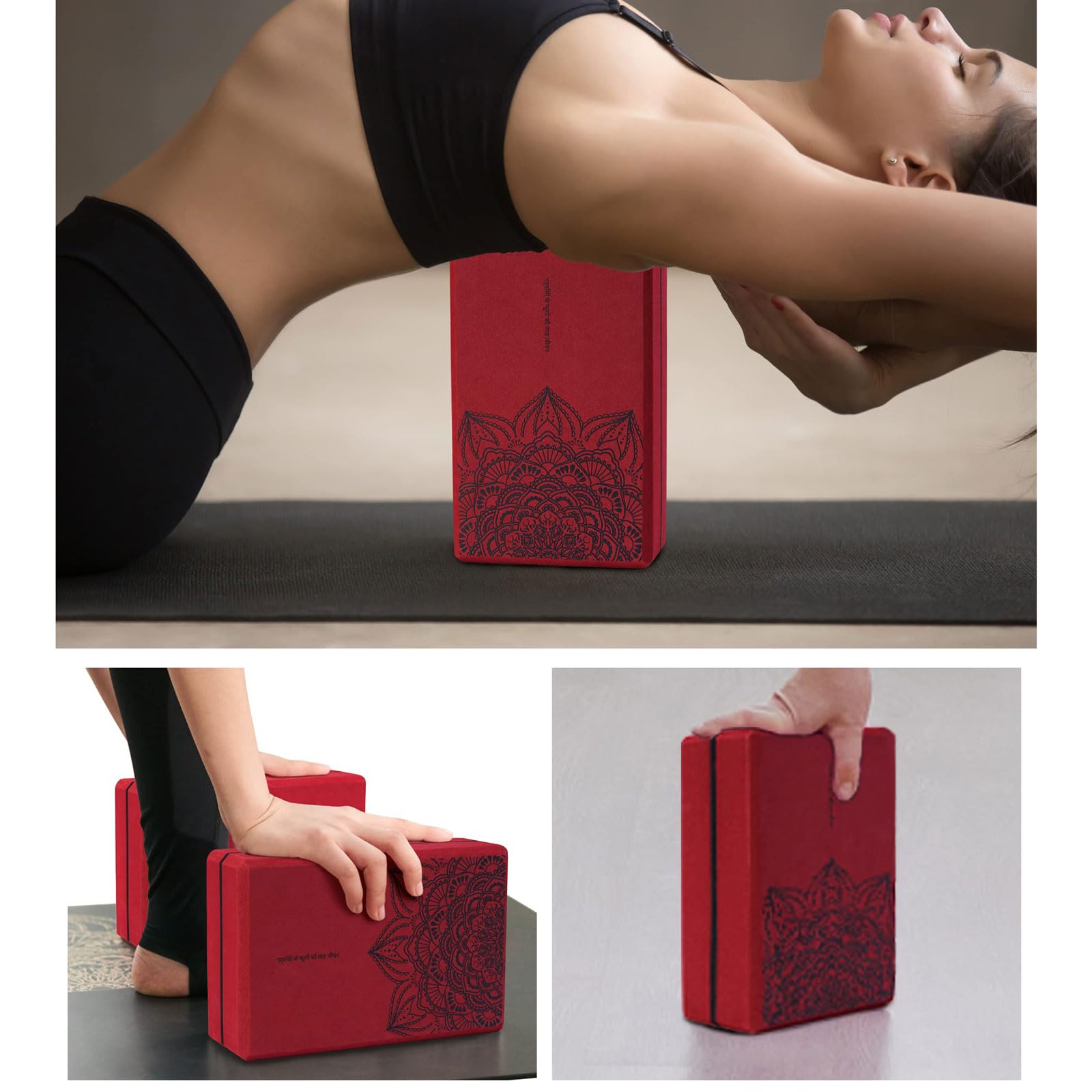 2er Set Yoga-Blöcke Hochdichter Eva-Schaum Blöcke Klötze Stechapfelblüte Yogablock leicht Stabil rutschfest Yoga Zubehör Wählen Sie Ihre Farbe für Yoga,Pilates,Fitness,Unisex