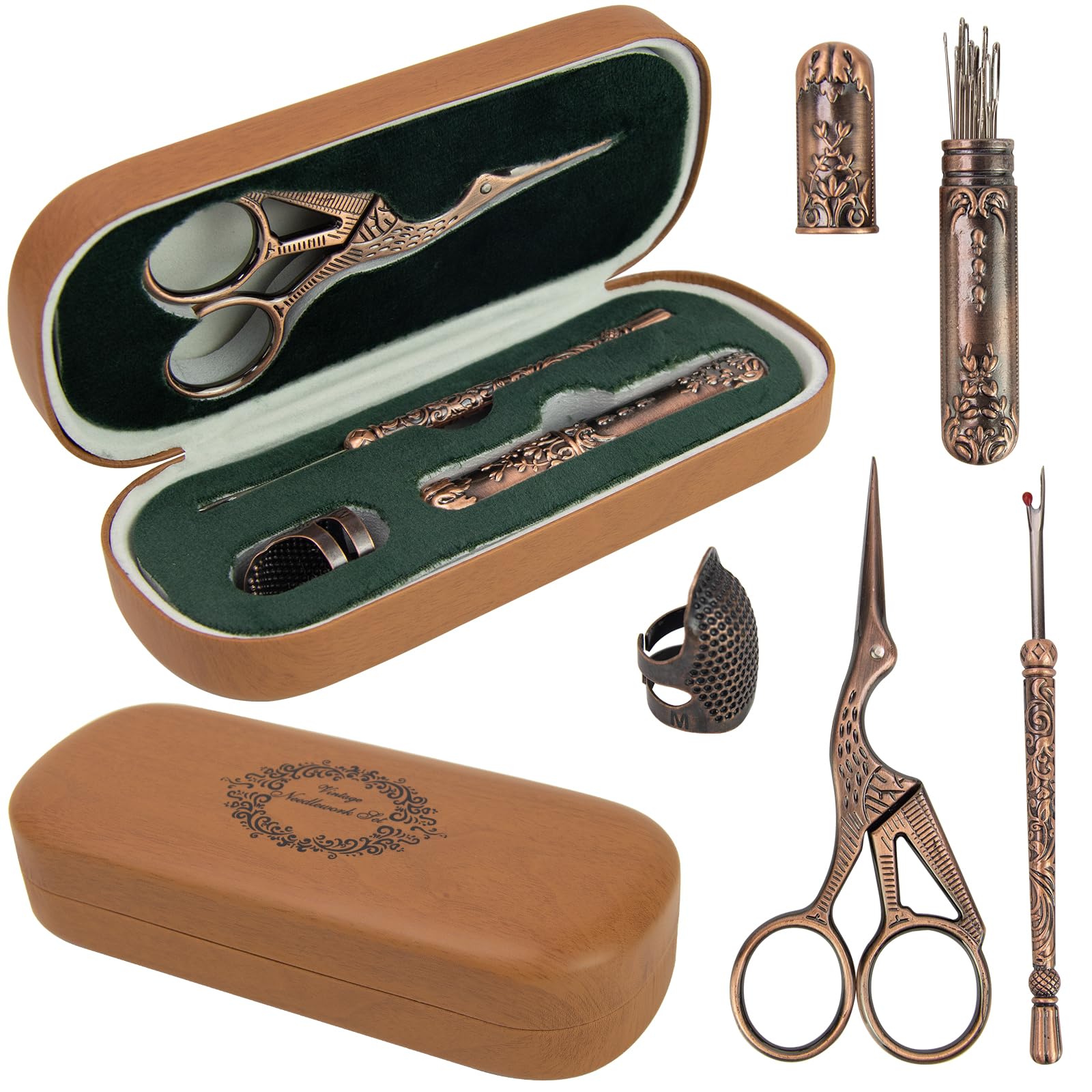 Amazon.com: Vintage Embroidery Scissors Kit, Fancy Needlework Set